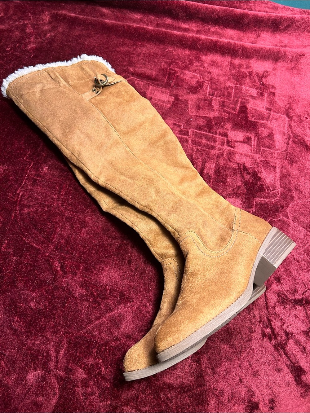Maurice's Women’s Tall Suede Winter Boots - Tan